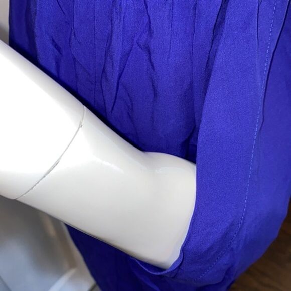 🔥Neverever by J.Crew Pleated Crossfront blue dress - Picture 13 of 14